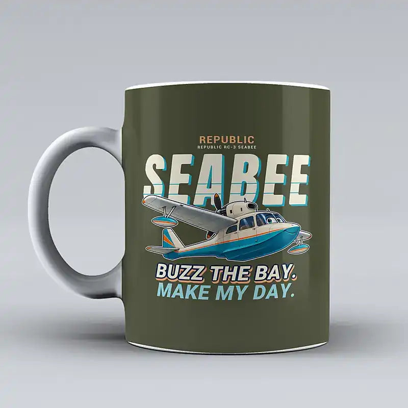 Republic RC-3 Seabee - Cartoon - Mug - Green Army