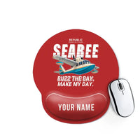 Thumbnail for Republic RC-3 Seabee - Cartoon + Name - Ergonomic Mouse Pad - Red