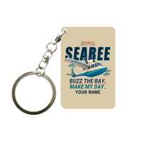 Thumbnail for Republic RC-3 Seabee - Cartoon + Name - Key Chain - Beige