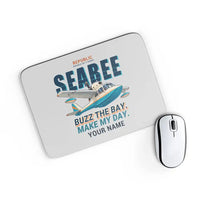 Thumbnail for Republic RC-3 Seabee - Cartoon + Name - Mouse Pad - Light Gray