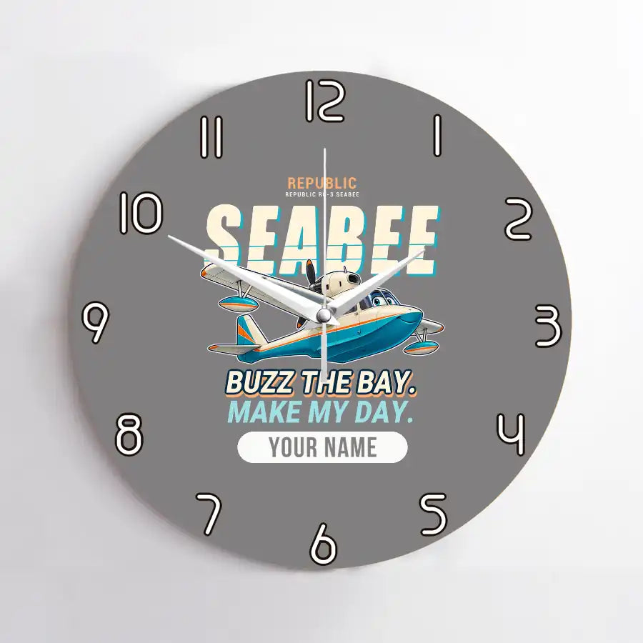 Republic RC-3 Seabee - Cartoon + Name - No Frame - Gray