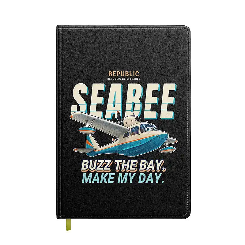 Republic RC-3 Seabee - Cartoon - Notebook - Black
