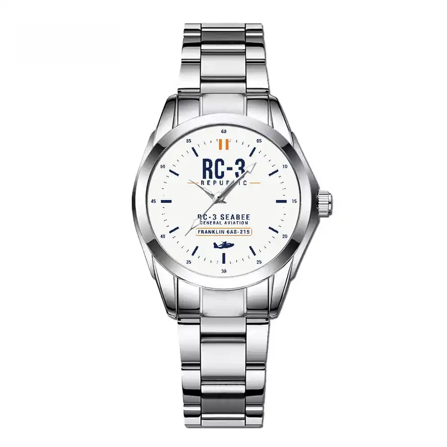 Republic RC-3 Seabee - Classic - White - Stainless Steel Band - For Children and Women