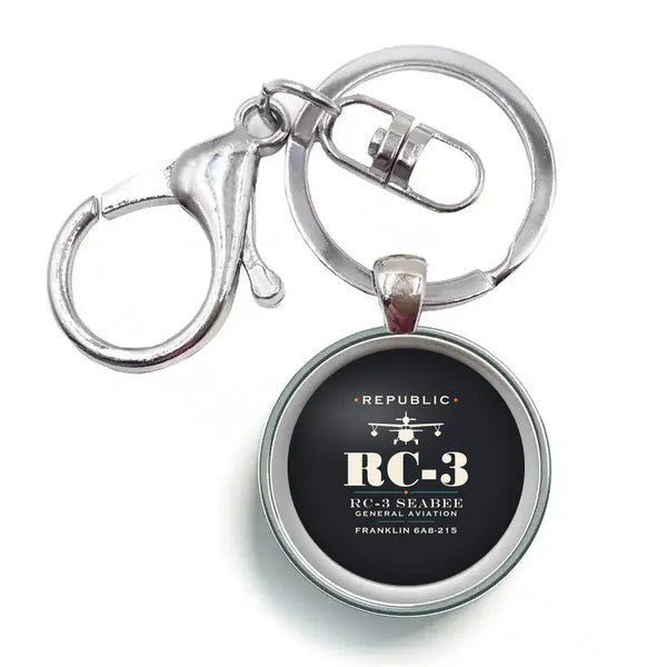 Republic RC-3 Seabee - Heritage - Circle Key Chain - Black