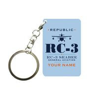 Thumbnail for Republic RC-3 Seabee - Heritage + Name - Key Chain - Light Blue