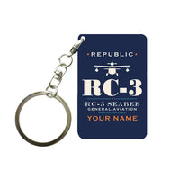 Thumbnail for Republic RC-3 Seabee - Heritage + Name - Key Chain - Navy Blue