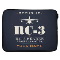 Thumbnail for Republic RC-3 Seabee - Heritage + Name - Laptop Sleeve