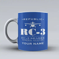 Thumbnail for Republic RC-3 Seabee - Heritage + Name - Mug - Blue
