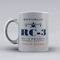 Thumbnail for Republic RC-3 Seabee - Heritage + Name - Mug - Light Gray