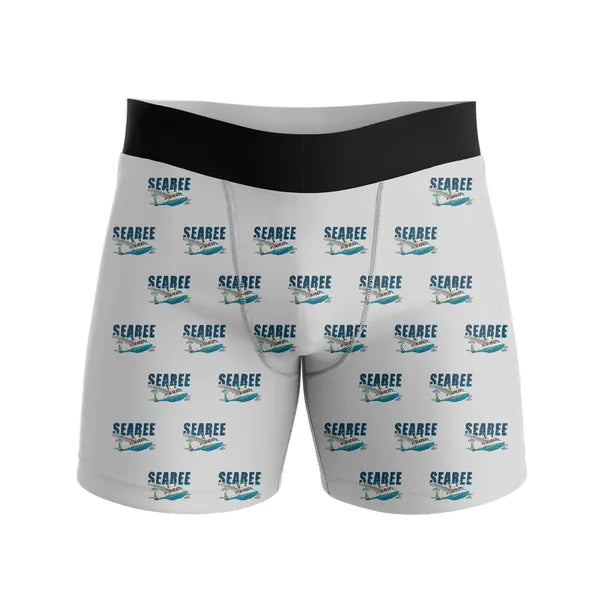 Republic RC-3 Seabee - Men Boxers - Cartoon Pattern - Light Gray