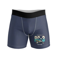Thumbnail for Republic RC-3 Seabee - Men Boxers - Original + Name - Navy Blue