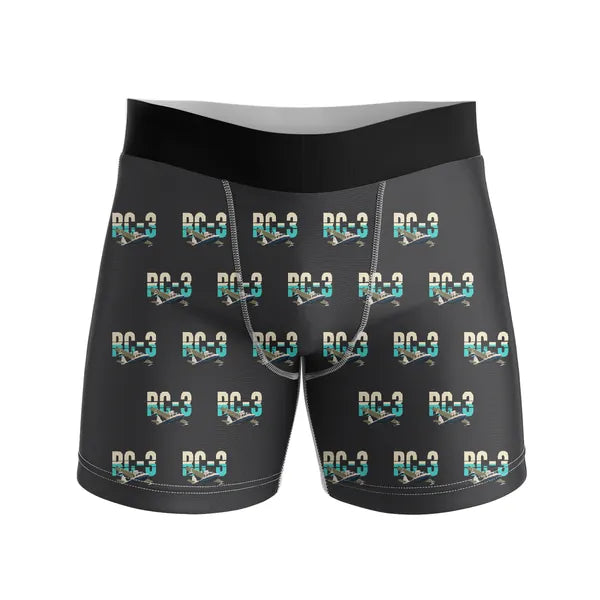 Republic RC-3 Seabee - Men Boxers - Original Pattern - Black