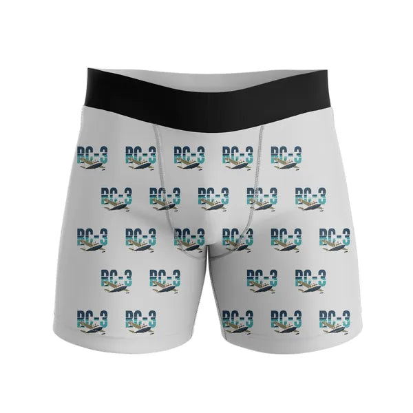 Republic RC-3 Seabee - Men Boxers - Original Pattern - Light Gray