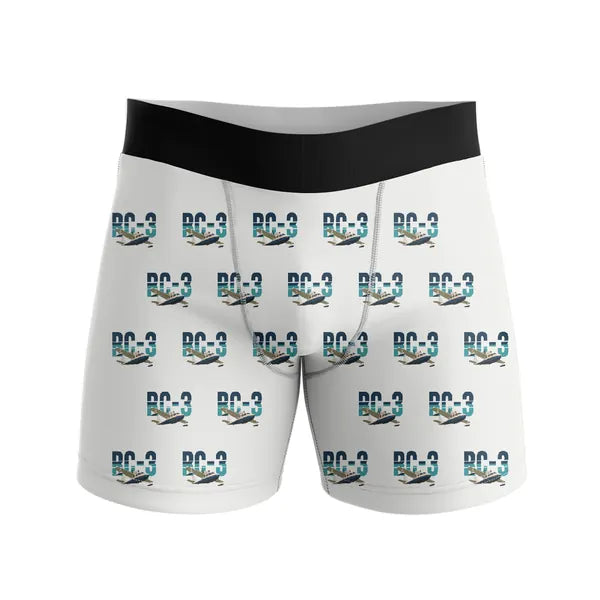 Republic RC-3 Seabee - Men Boxers - Original Pattern - White