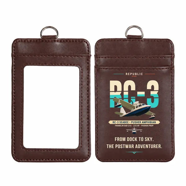 Republic RC-3 Seabee - Original - ID Card Holder - Dark Brown