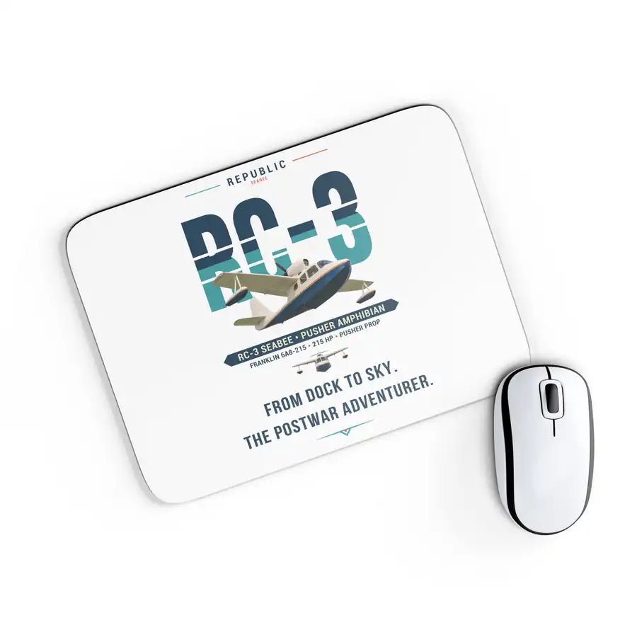 Republic RC-3 Seabee - Original - Mouse Pad - White