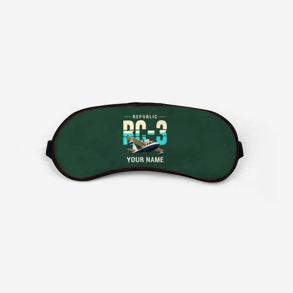 Republic RC-3 Seabee - Original + Name - Sleep Mask - Dark Green