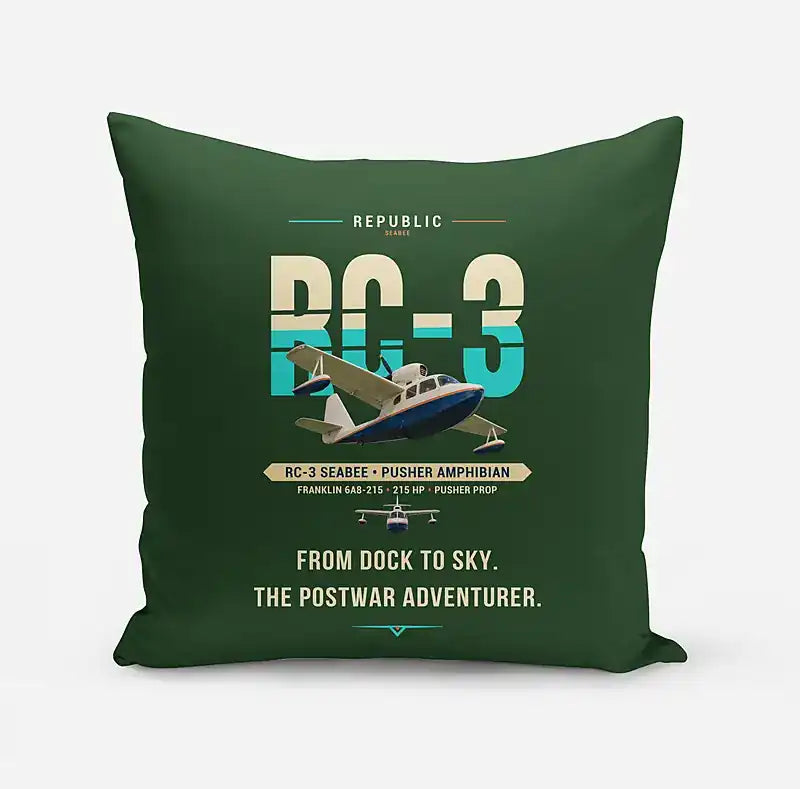 Republic RC-3 Seabee - Original - Pillow - Dark Green
