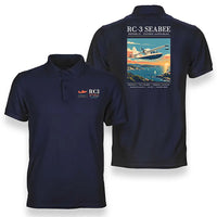 Thumbnail for Republic RC-3 Seabee - Poster - Double-Side Polo - Navy Blue