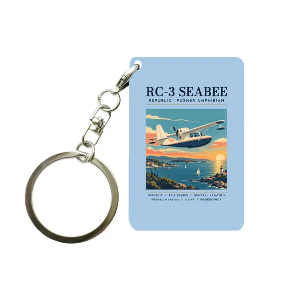 Republic RC-3 Seabee - Poster - Key Chain - Light Blue