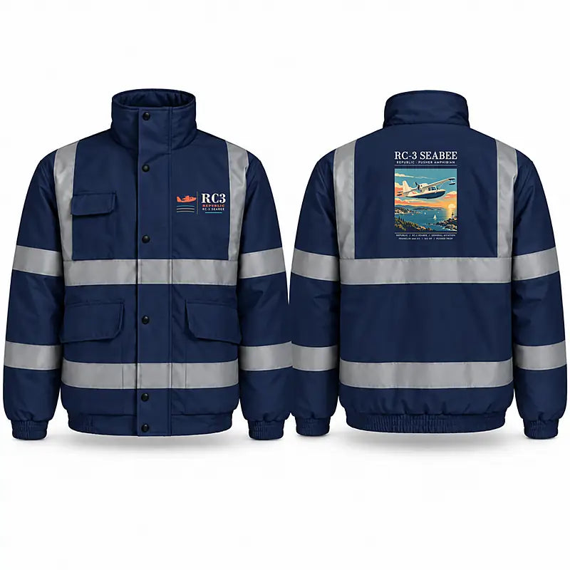 Republic RC-3 Seabee Reflective Winter Jackets - Poster - Navy Blue