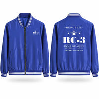 Thumbnail for Republic RC-3 Seabee Stylish Jackets - Baseball Collar - Heritage - Royal Blue