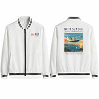 Thumbnail for Republic RC-3 Seabee Stylish Jackets - Baseball Collar - Poster - White