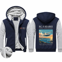Thumbnail for Republic RC-3 Seabee Zipped Sweatshirts - Poster - Navy & Gray