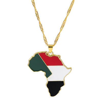 Republic of the Sudan Map Necklace