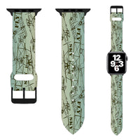 Thumbnail for Retro Airplanes & Text Designed Soft Silicone Apple Watch Bands
