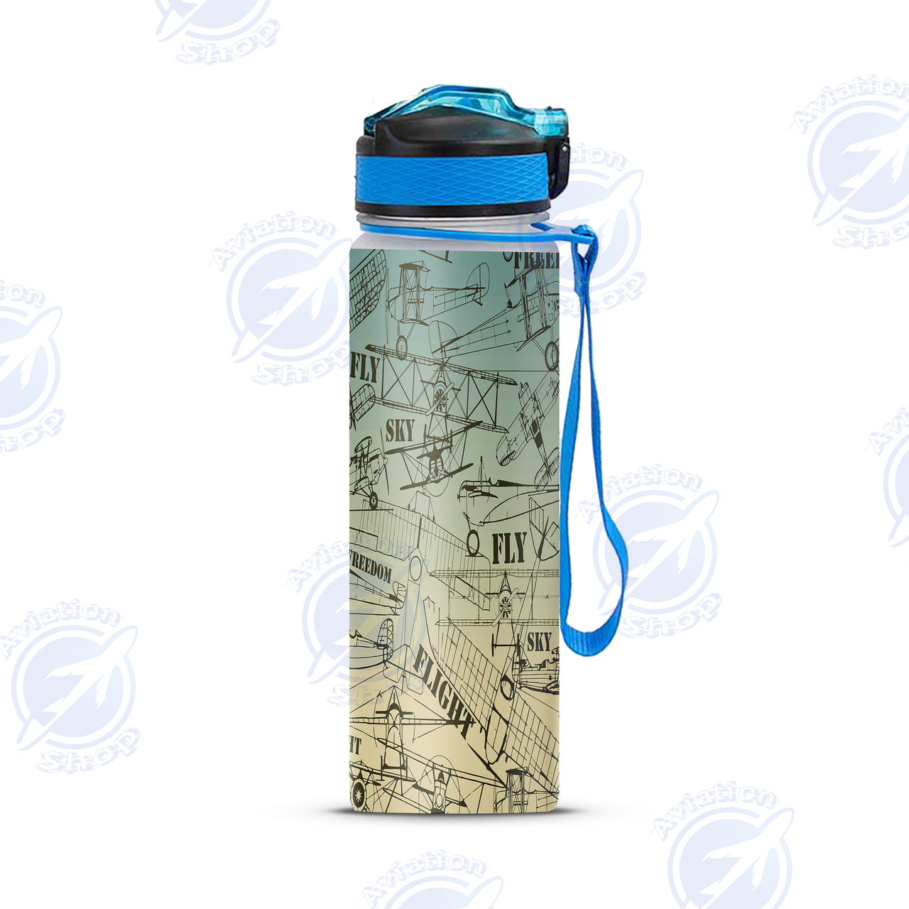 Retro Airplanes & Text Designed Sports Kettles