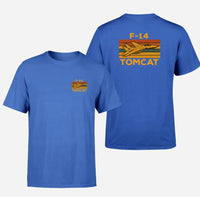 Thumbnail for Retro F-14 Tomcat design on blue double side