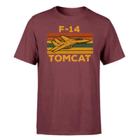 Thumbnail for Retro F-14 Tomcat design on dark red single side