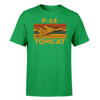 Thumbnail for Retro F-14 Tomcat design on green single side