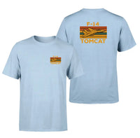 Thumbnail for Retro F-14 Tomcat design on light blue double side
