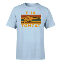 Thumbnail for Retro F-14 Tomcat design on light blue single side