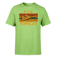 Thumbnail for Retro F-14 Tomcat design on light green single side