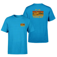 Thumbnail for Retro F-14 Tomcat design on turquoise double side