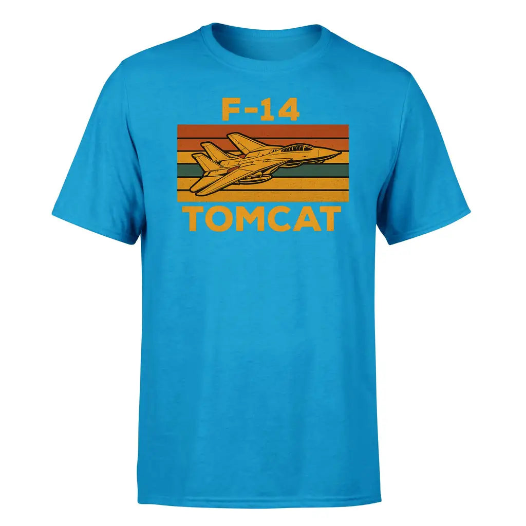 Retro F-14 Tomcat design on turquoise single side