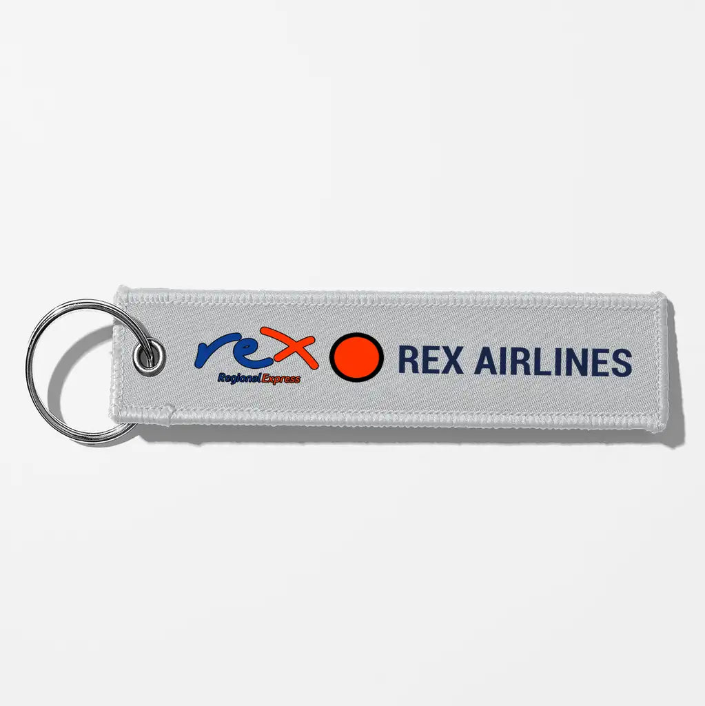 Rex Airlines Crew & Staff Tag Key Chains - Light Gray