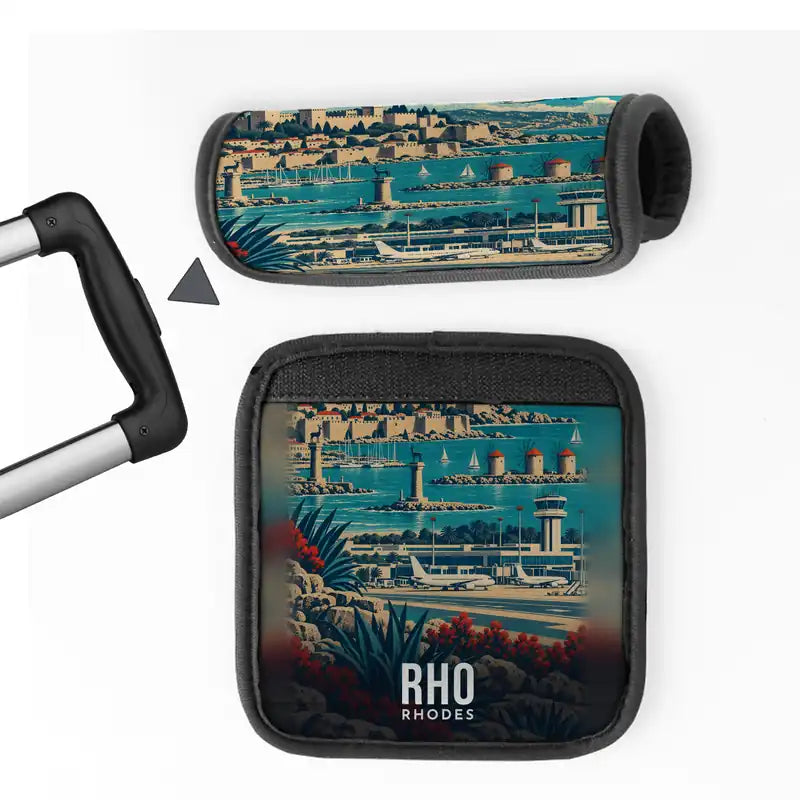 Rhodes Airport Diagoras (RHO) Luggage Handle Covers - 3D Full Print
