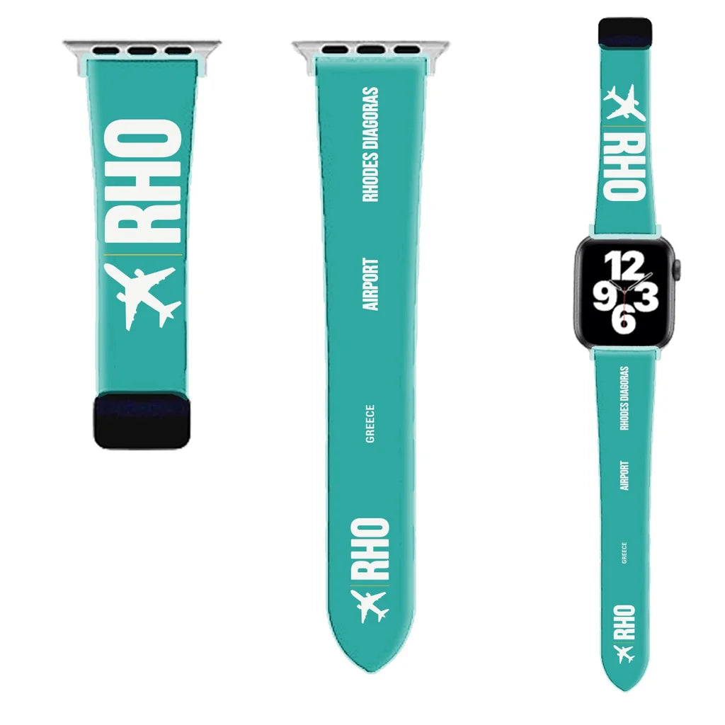 WBV6 | Rhodes Airport Diagoras RHO - Meltemi Citrus Stone Loom | Turquoise (Magnetic Band)