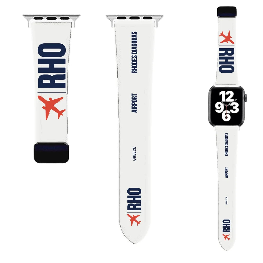 WBV6 | Rhodes Airport Diagoras RHO - Meltemi Citrus Stone Loom | White (Magnetic Band)