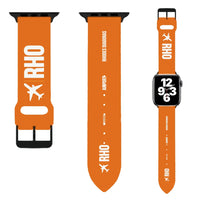 Thumbnail for WBV6 | Rhodes Airport Diagoras RHO - Meltemi Citrus Stone Loom | Orange (Metal Buckle)