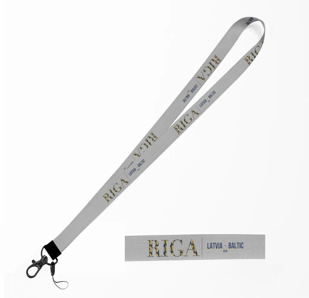 Riga City Series lanyard - light gray