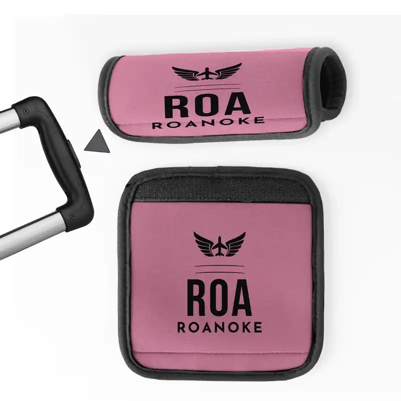 Roanoke-Blacksburg Regional Airport (ROA) Luggage Handle Covers - Pink