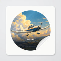 Thumbnail for Robin DR400 - 3D + Name - Circle Sticker - Peel
