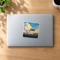 Thumbnail for Robin DR400 - 3D + Name - Square Sticker - MacBook