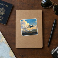Thumbnail for Robin DR400 - 3D + Name - Square Sticker - Notebook