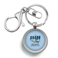Thumbnail for Robin DR400 - Cartoon - Circle Key Chain - Light Blue